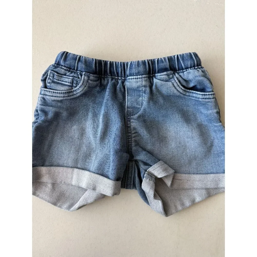 Cat & Jack Girls Denim Lot 2 Pairs Cuffed Shorts & The Gap Skort Size 5T Bundle